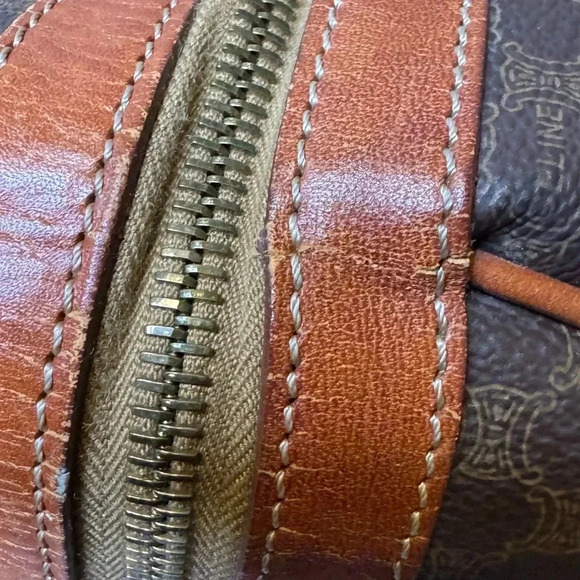 CELINE Boston Macadam Bag Large Spacious Brown Duffel Weekender - Picture 4 of 13